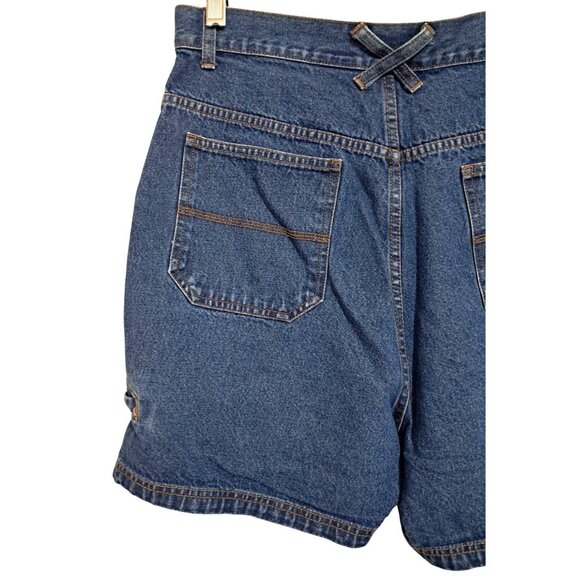 Vintage Bill Blass Jeanswear Shorts Womens Size 10 Blue Denim Cargo Carpenter - Picture 7 of 8